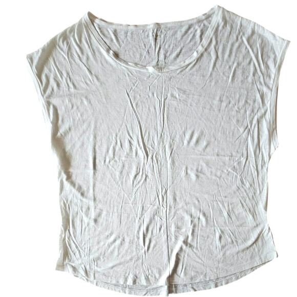 Garnet Hill White T Shirt, Pima Cotton/Modal Womens Sz L NEW - Picture 1 of 12